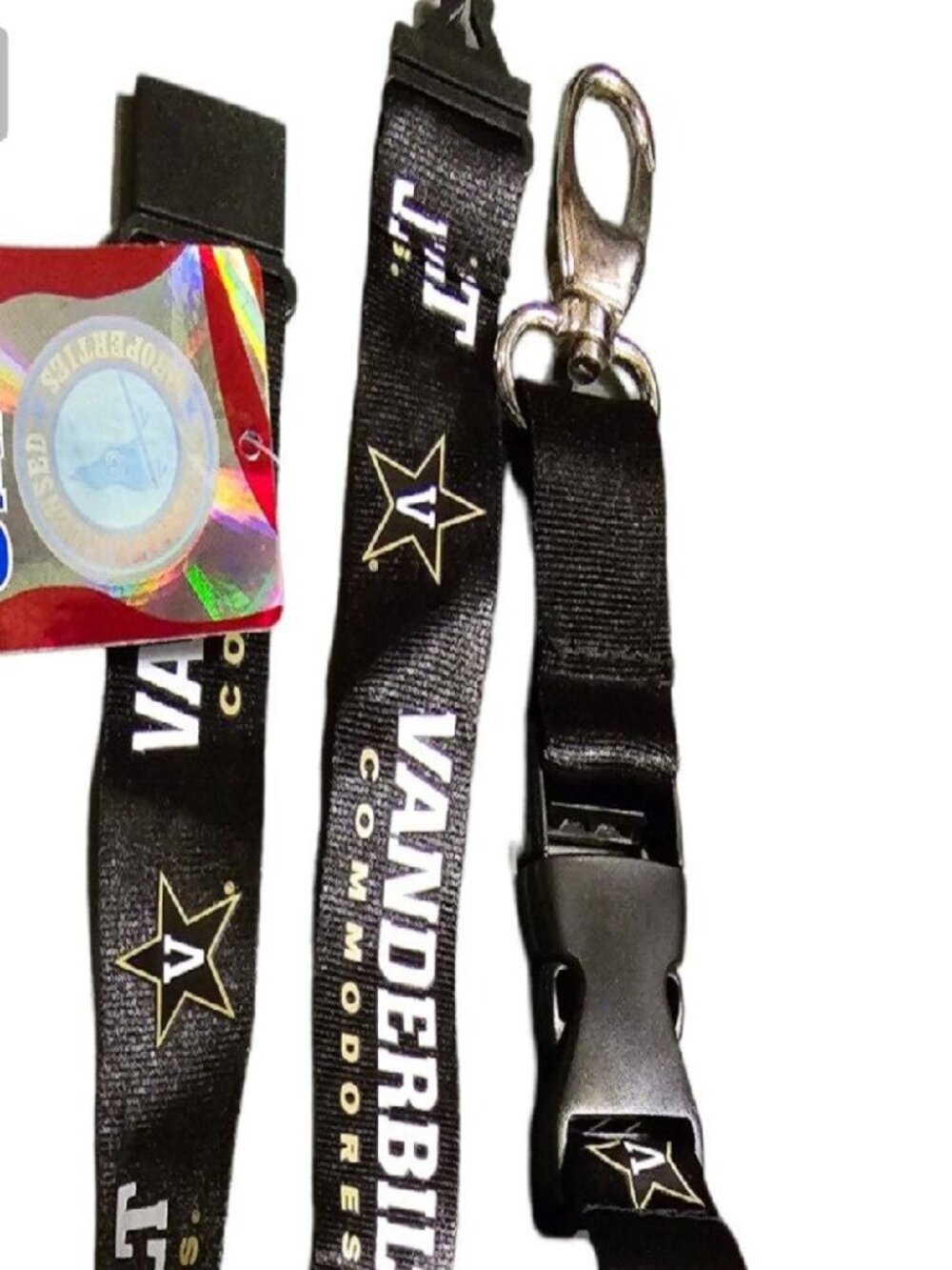 Vanderbilt Commodores Lanyard Keychain 2-Sided Reversible W/ Clip NCAA NEW